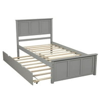 Cadru de pat Irene Inevent cu șipci de pat cu platformă de dimensiuni duble, cu economie de spațiu, fundație pentru saltele, Gri