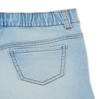 Pantaloni Scurți Din Denim Wonder Nation Girls Button Fly, Dimensiuni 4-Și Plus