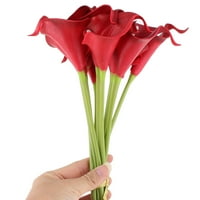 Cadou De Nunta Calla Crin Artificiale Artificiale Flori Buchet Pack, Roșu