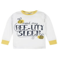 Gerber Childrenswear de Gerber maneca scurta & Maneca lunga Echipajul gât albine Pijamale Set