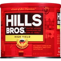 Hills Bros. Cafea Măcinată Cu Randament Ridicat, Friptură Medie, Oz. Poate