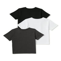 Garanimals tricouri de bază pentru bebeluși și copii mici ambalaj multiplu, Pachet 3, dimensiuni 12M-5T