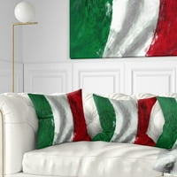 Designart Italia Flag - pernă contemporană-16x16